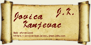 Jovica Kanjevac vizit kartica